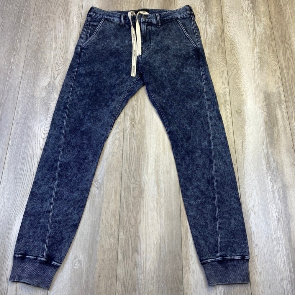 True Religion Runner Jeans Mens Size 31 Blue Stretch Jogger Tappered Pants 31x31